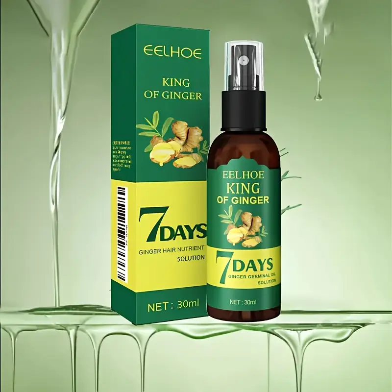 Натуральный спрей для роста волос с имбирём