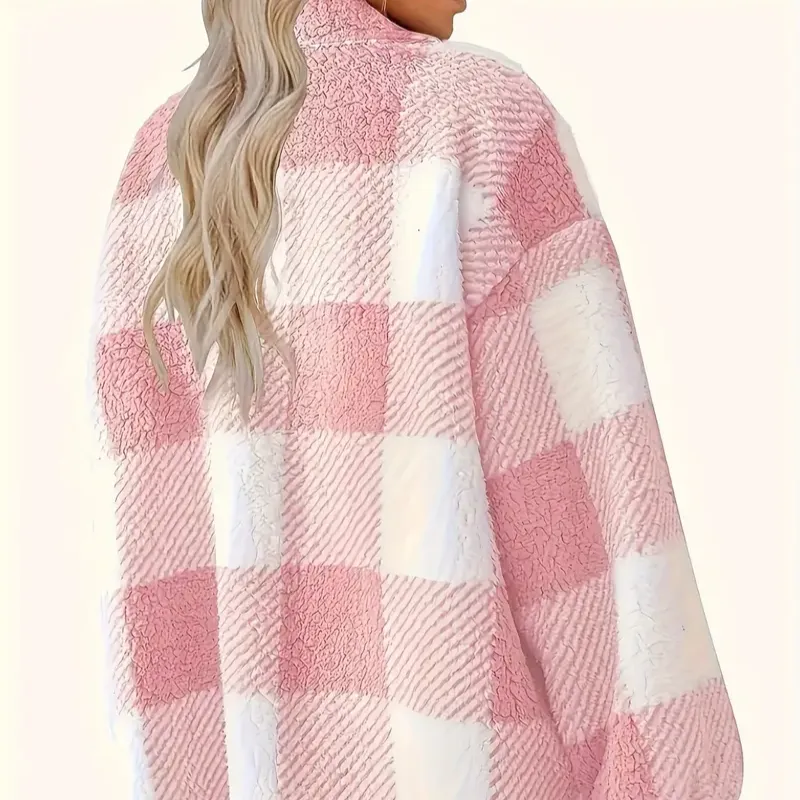 Женская плюшевая куртка из флиса