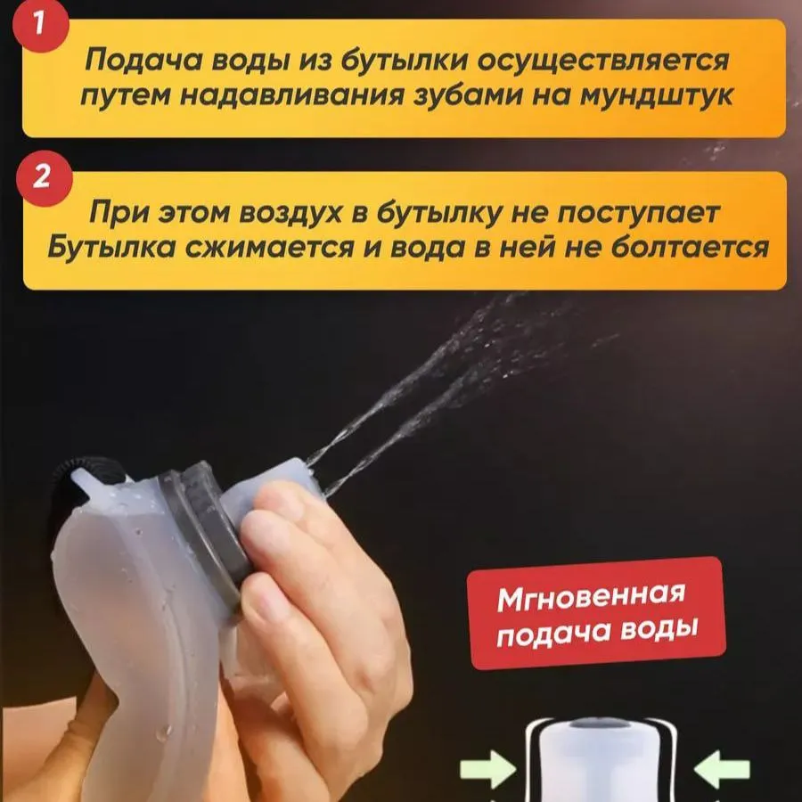 Бутылка для воды на запястье