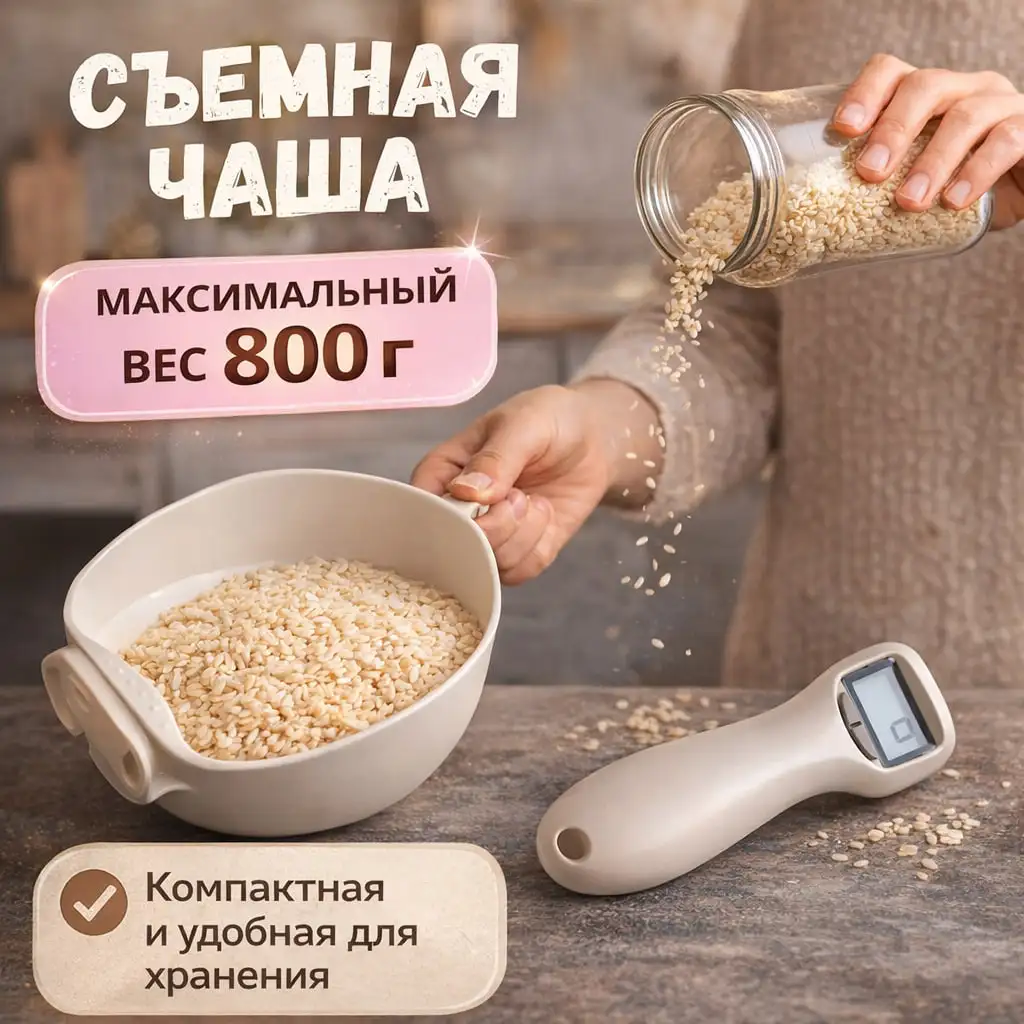 Компактная замена большим кухонным весам