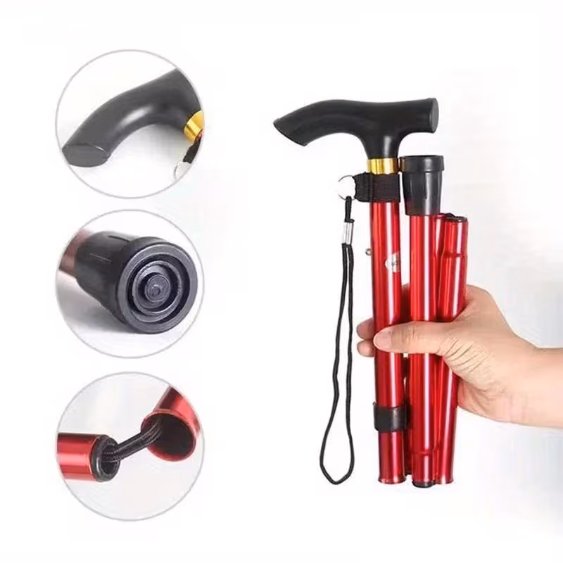 Складная регулируемая трость с размерами и компактным складыванием