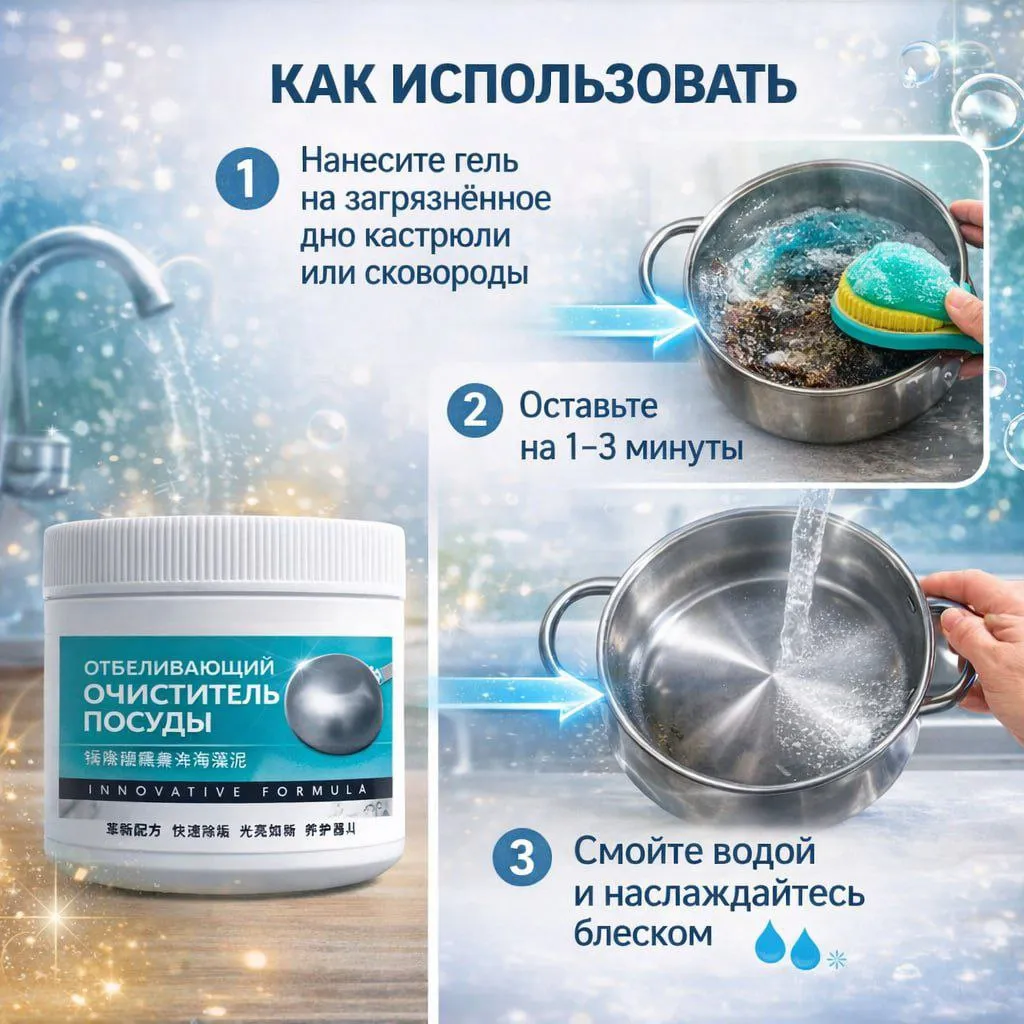 Отбеливающий очиститель посуды