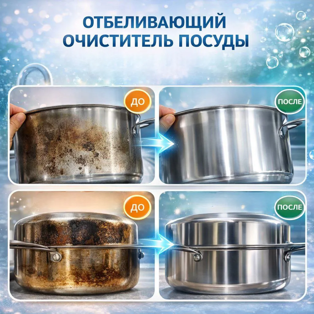 Отбеливающий очиститель посуды
