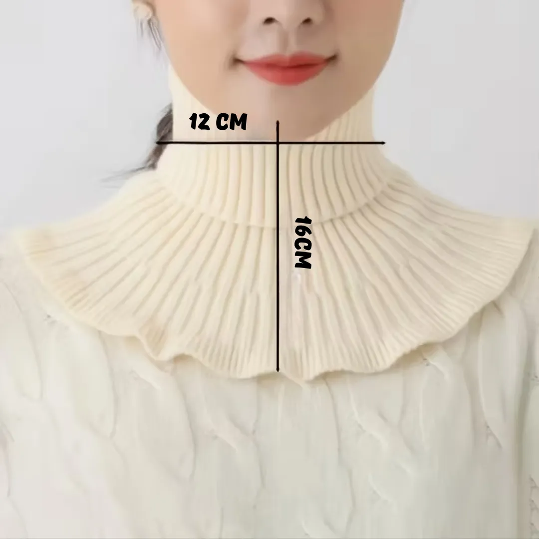 Элегантный женский шарф-утеплитель для шеи