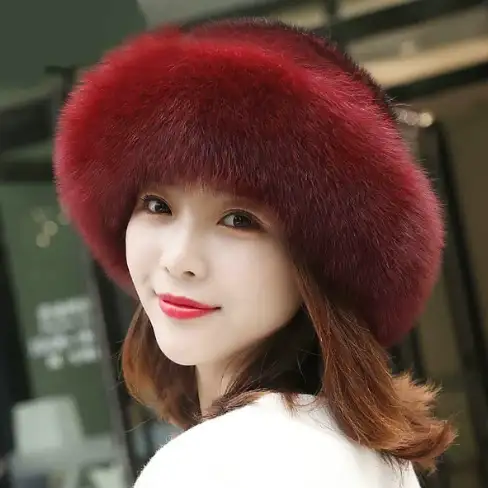 Зимняя шапка из искусственного меха норки