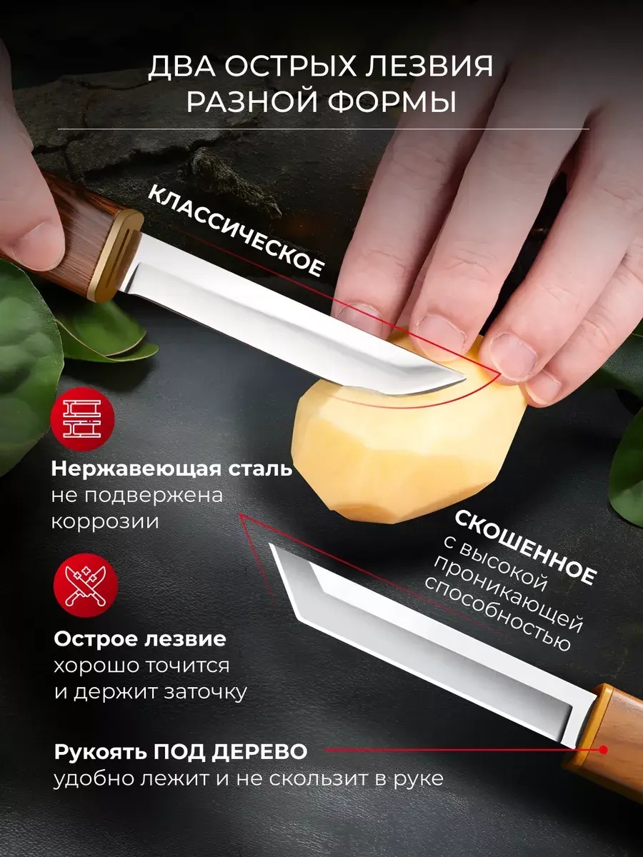 Набор японских ножей Zeno 2 в 1