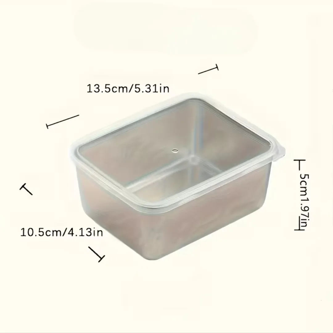 Набор контейнеров из нержавеющей стали с прозрачными крышками, 3 штуки