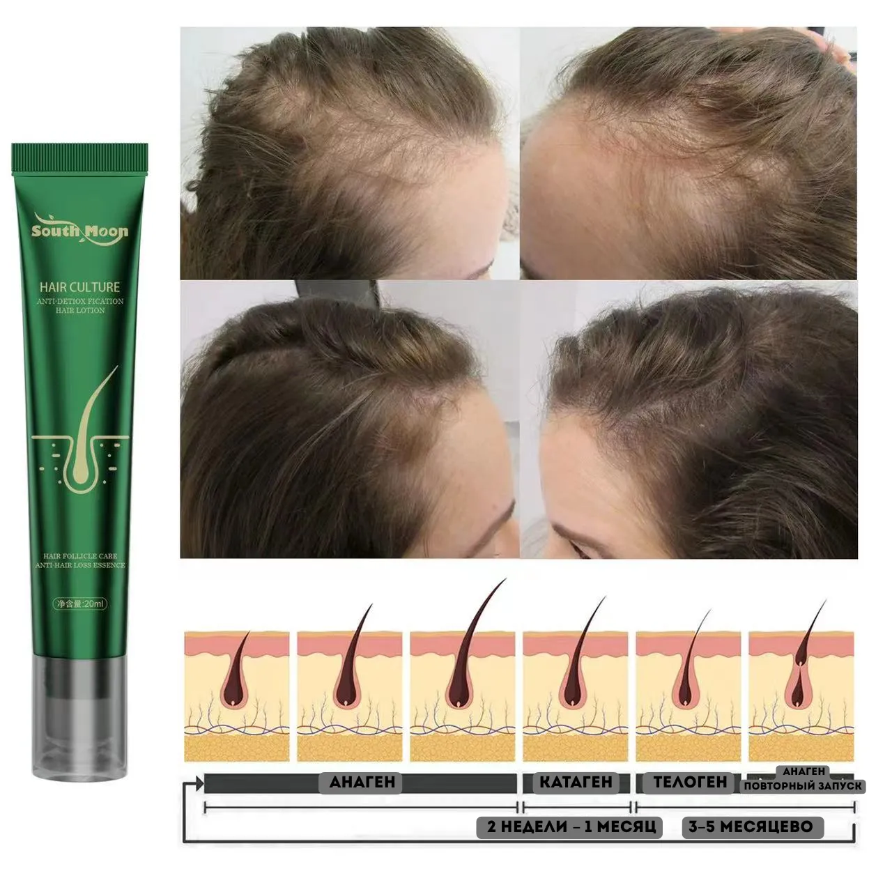 Сыворотка South Moon Hair Culture против выпадения волос и для роста волос