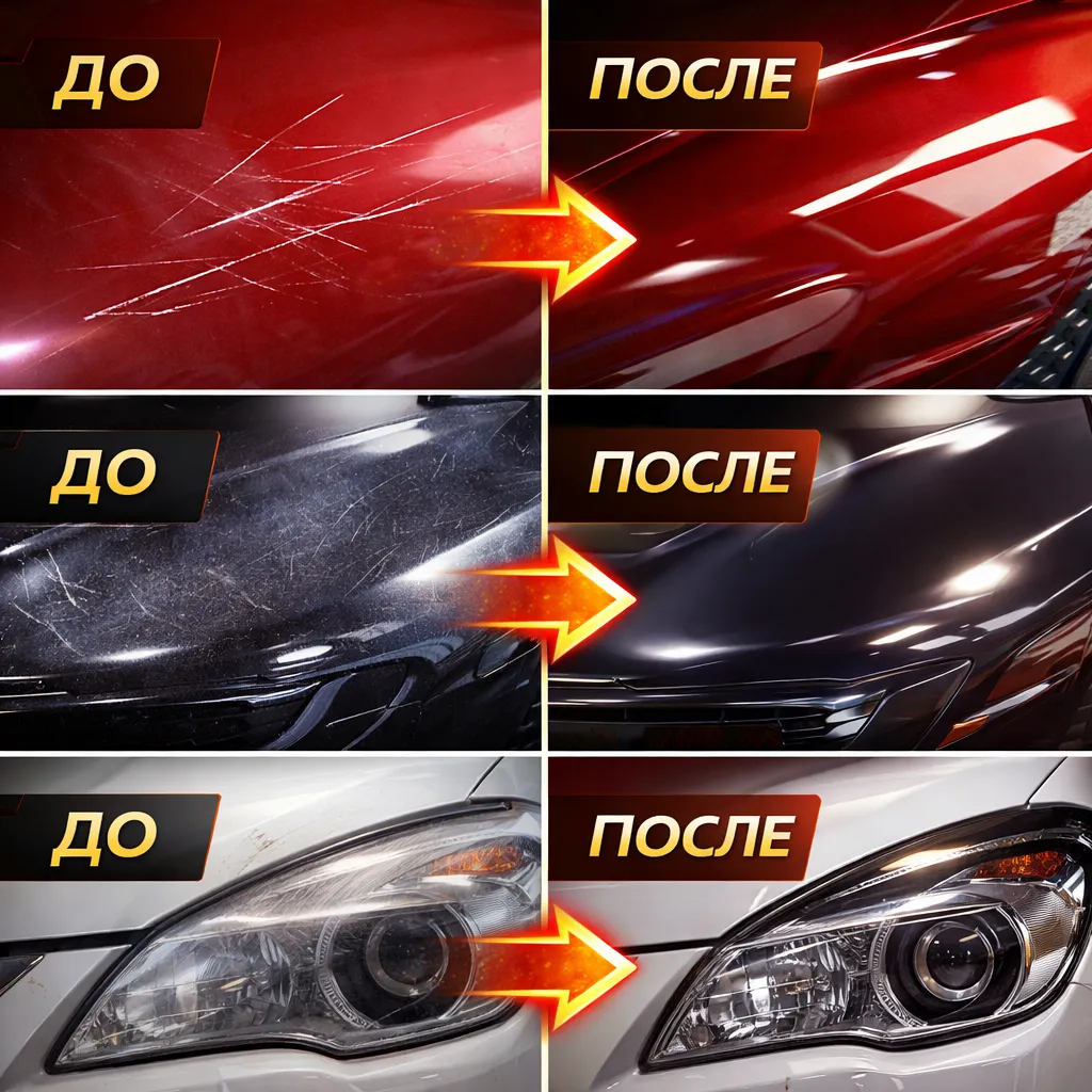 Воск для устранения царапин и полировки автомобиля — восстановление блеска кузова
