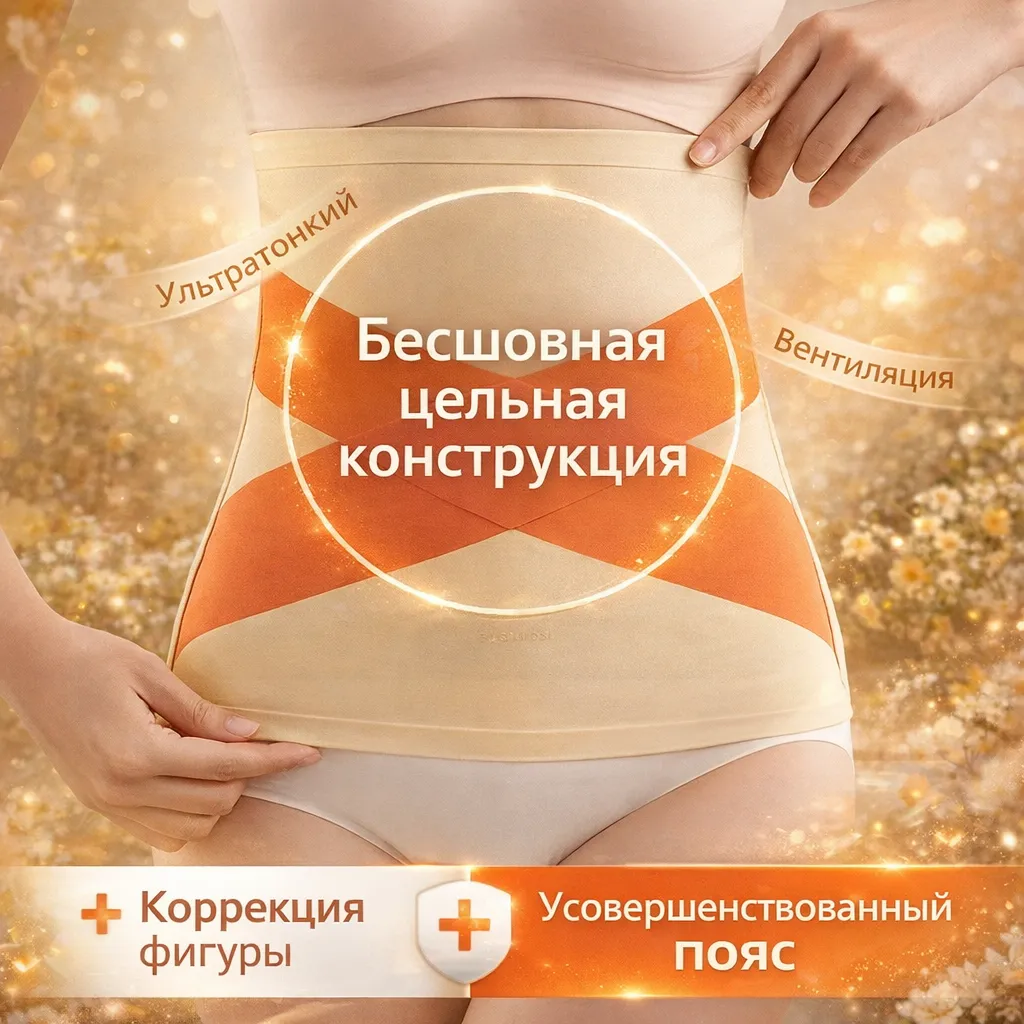 Женский нейлоновый пояс для похудения с перекрестной утяжкой живота и энергетическим чипом