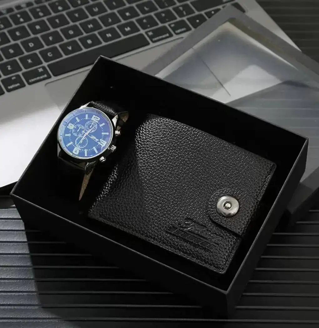 Подарочный набор: кошелёк + часы