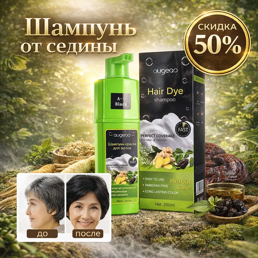 Шампунь от седины — шампунь-краска для волос с эффектом закрашивания седины