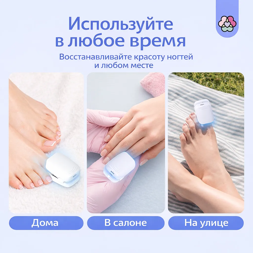 Прибор для лечения грибка ногтей с синим и инфракрасным светом