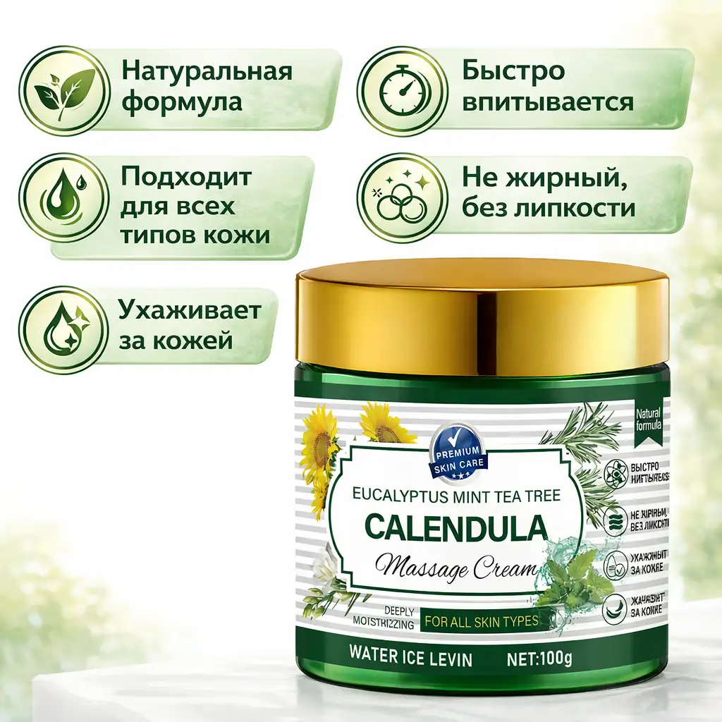 Смягчает, увлажняет и заботится о коже в области суставов