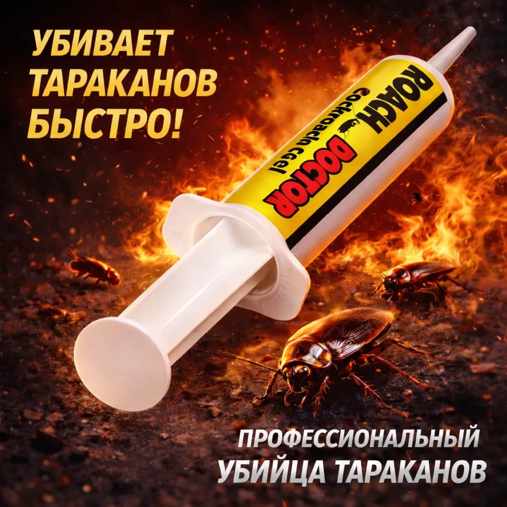 Гель от тараканов в шприце-аппликаторе