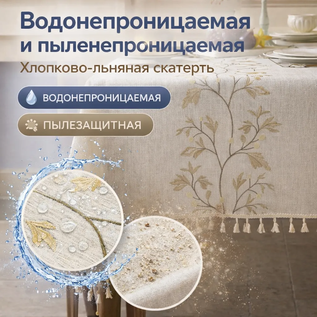 водонепроницаемая и пыленепроницаемая скатерть