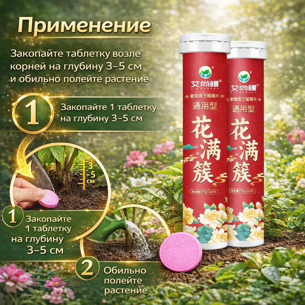 Таблетки для питания растений удобрение в таблетках 1 упаковка 22 шт
