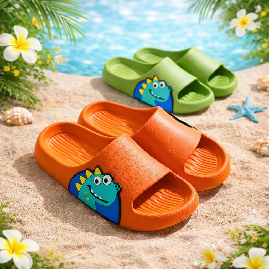 Детские шлепанцы мультяшные легкие для дома и улицы