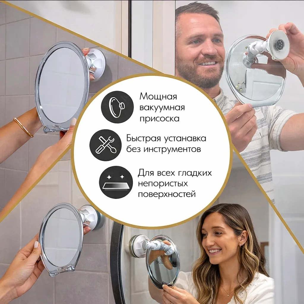 зеркало для душа с защитой от запотевания