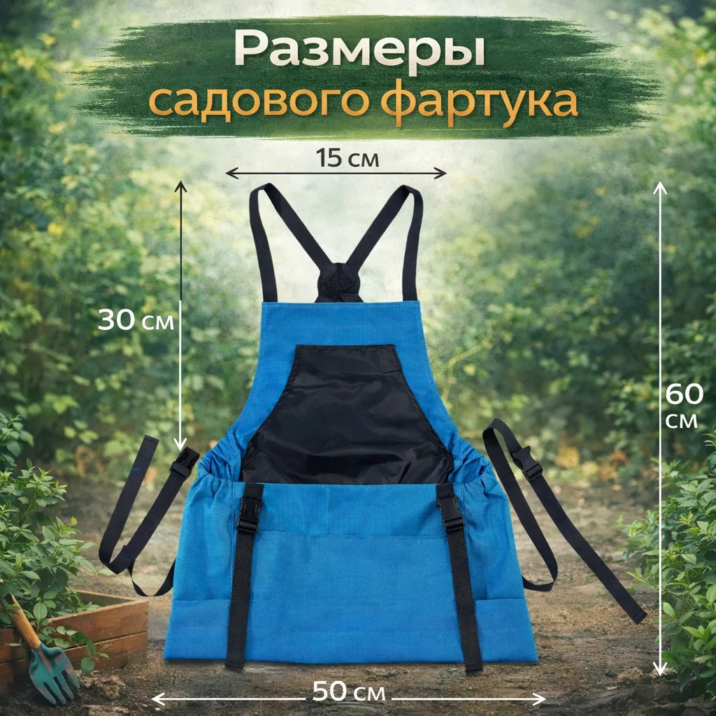 садовый фартук с большими карманами