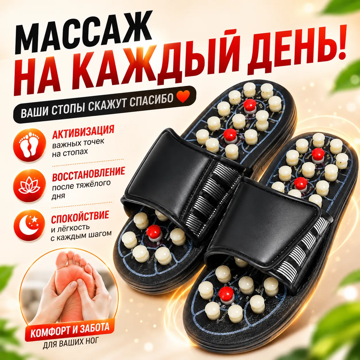 массажные тапочки