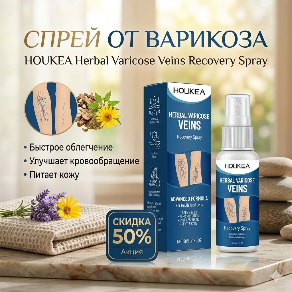 Спрей от варикоза Herbal Varicose Veins для ухода за ногами