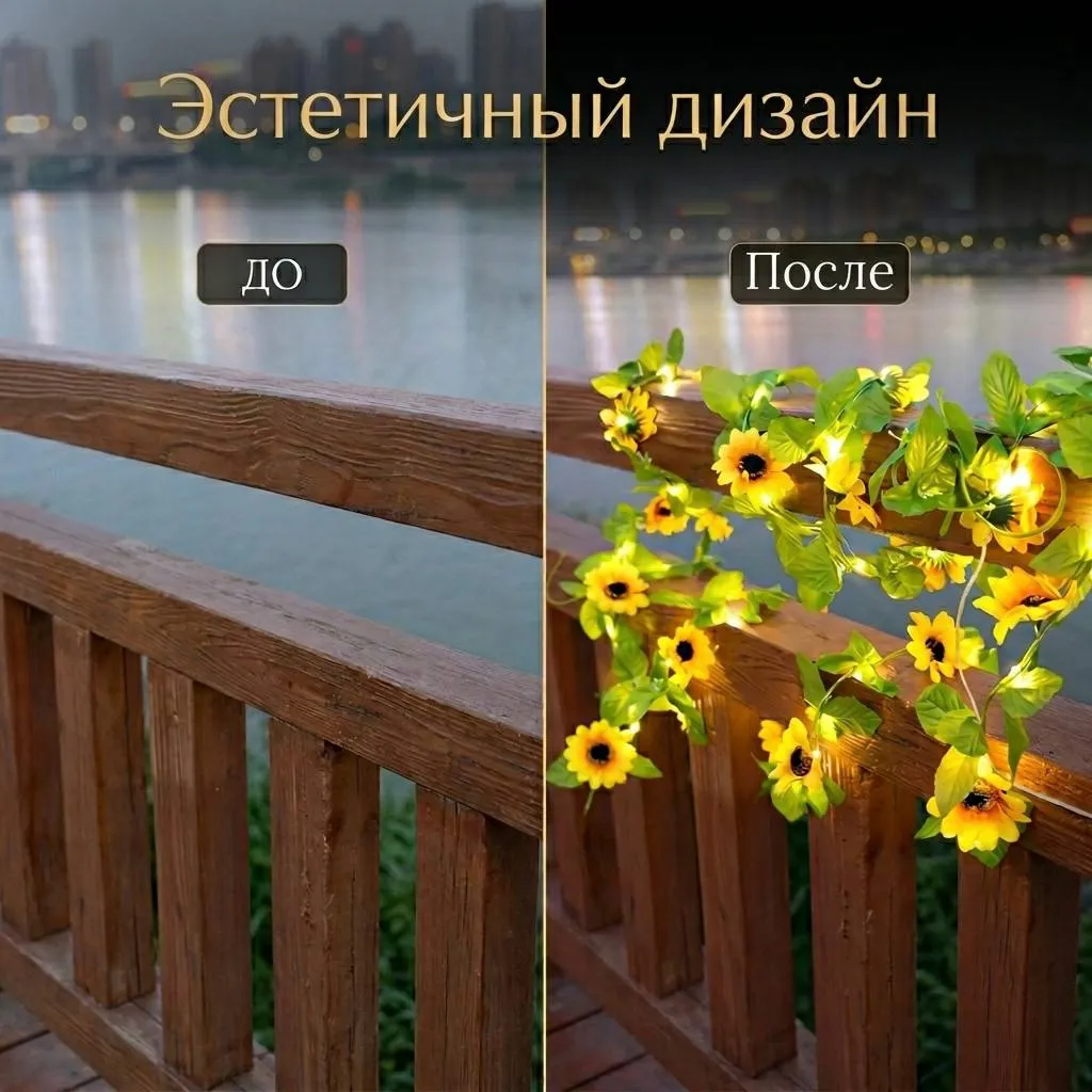 светодиодная гирлянда «Подсолнухи»