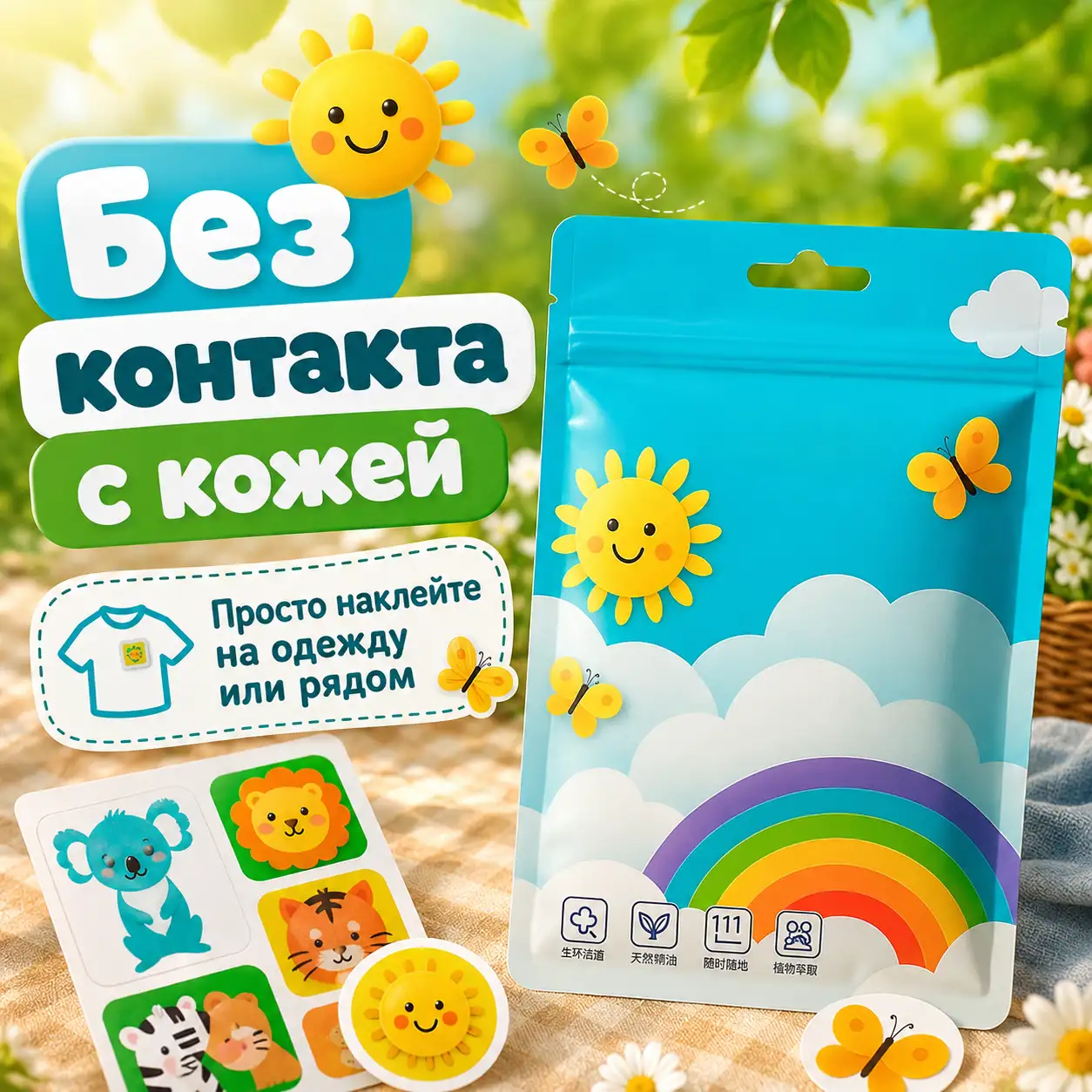 100% безопасность без контакта с кожей