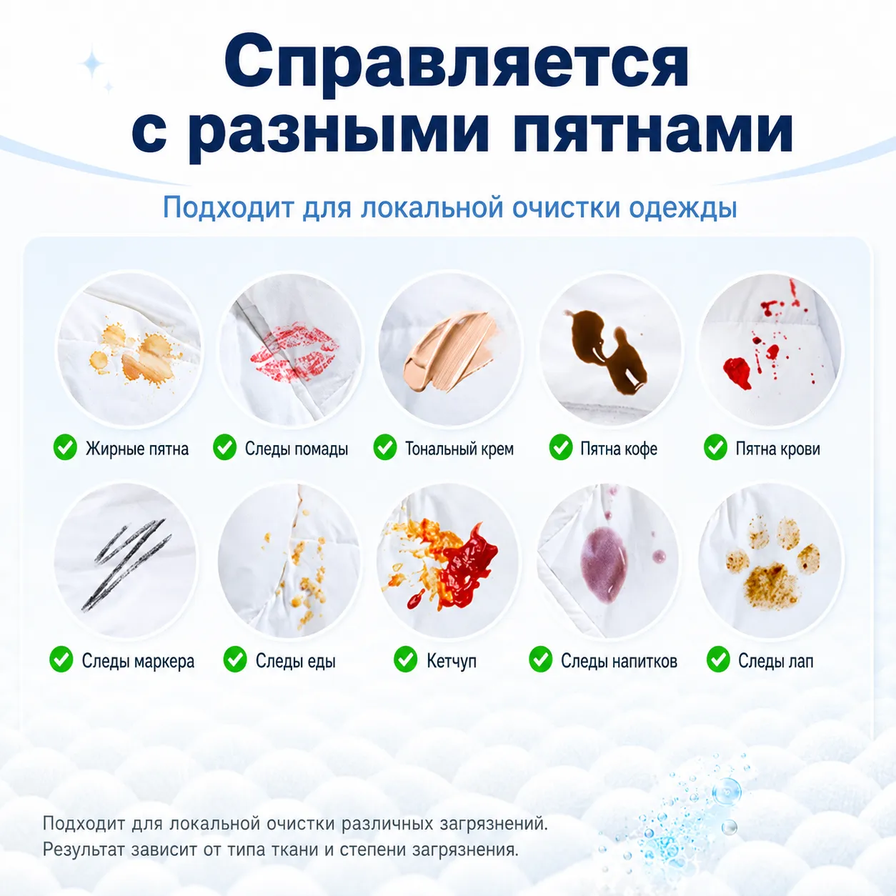 влажные салфетки для удаления пятен 