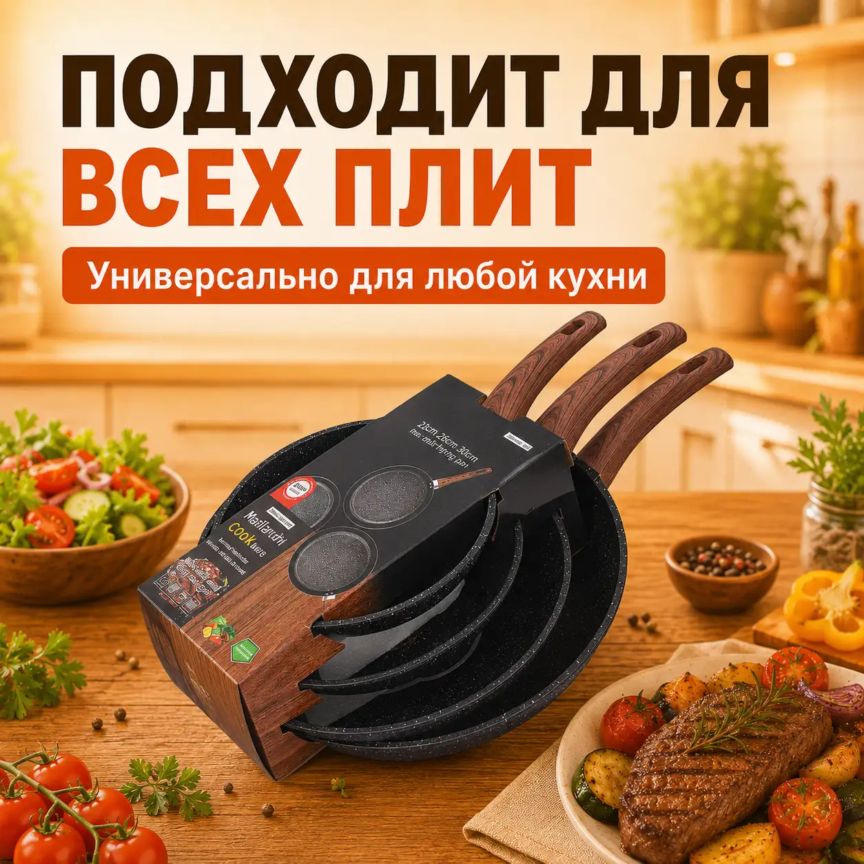 Подходит для всех плит