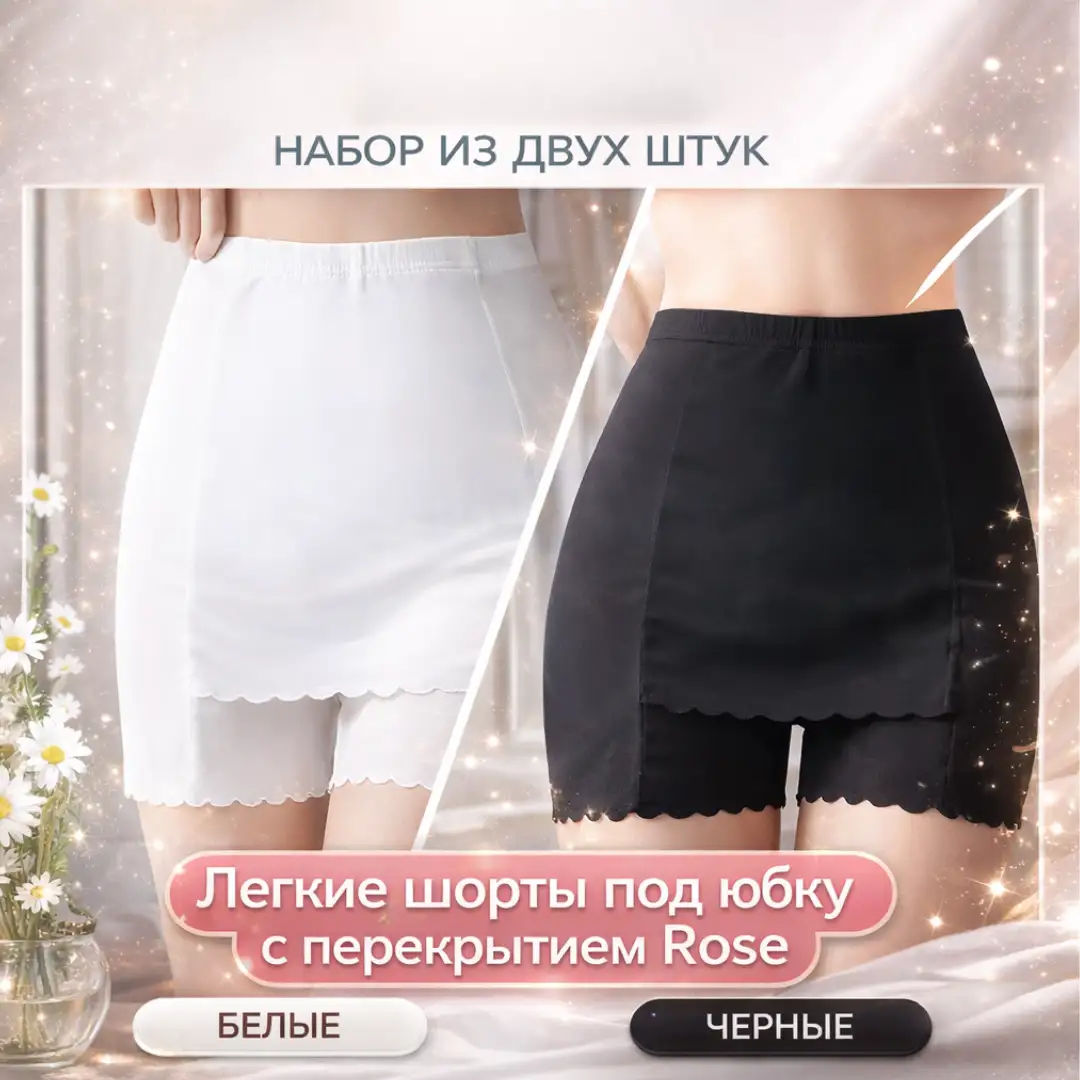 Легкие шорты под юбку с перекрытием 2 шт