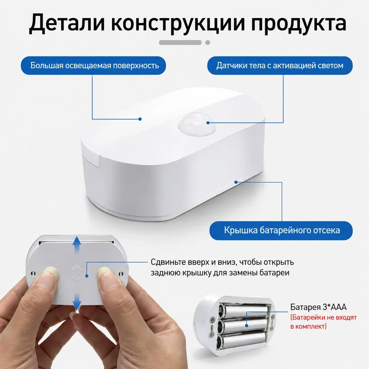 светодиодный ночник с датчиком движения 