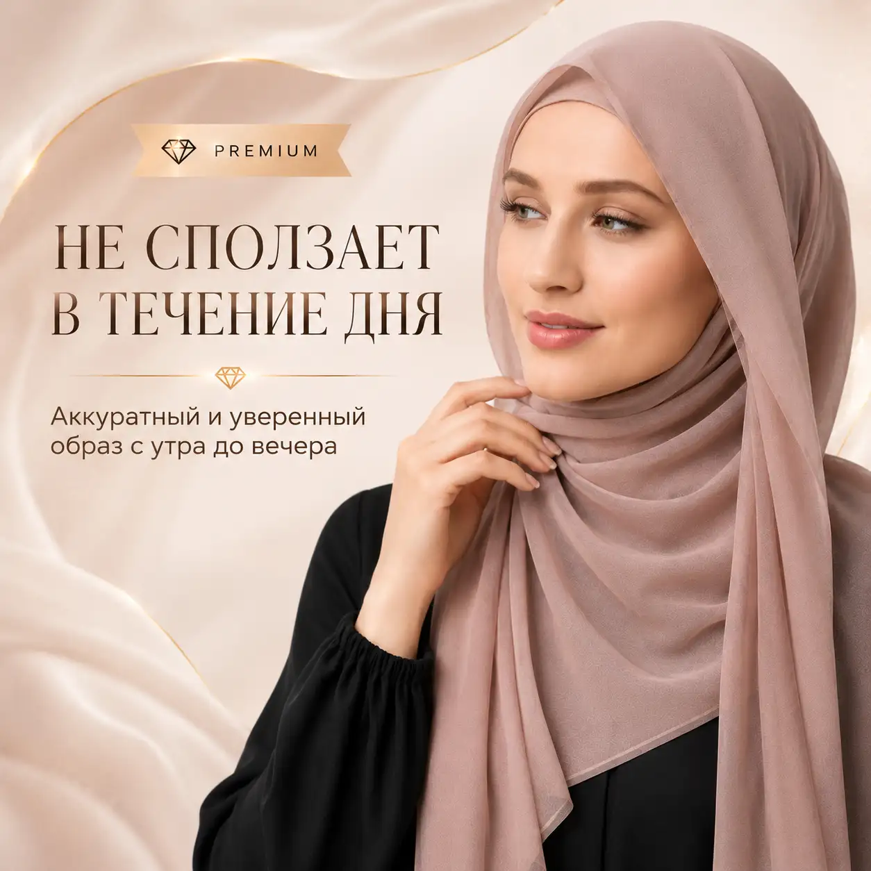 Не сползает в течение дня