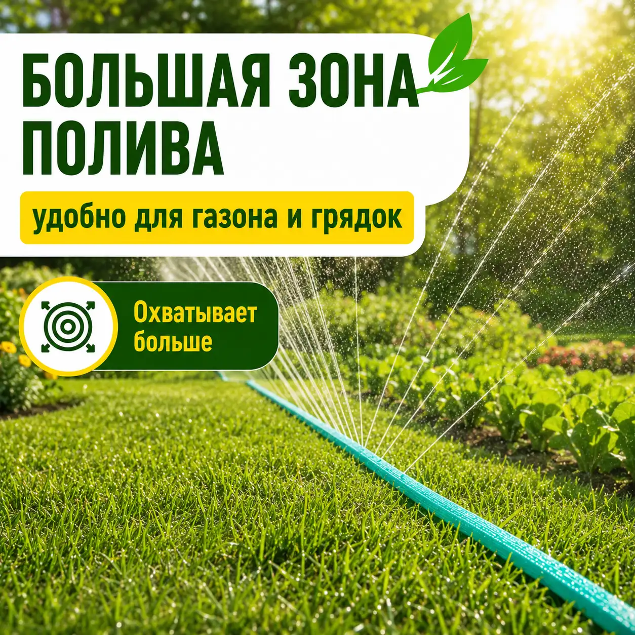 Большая зона полива
