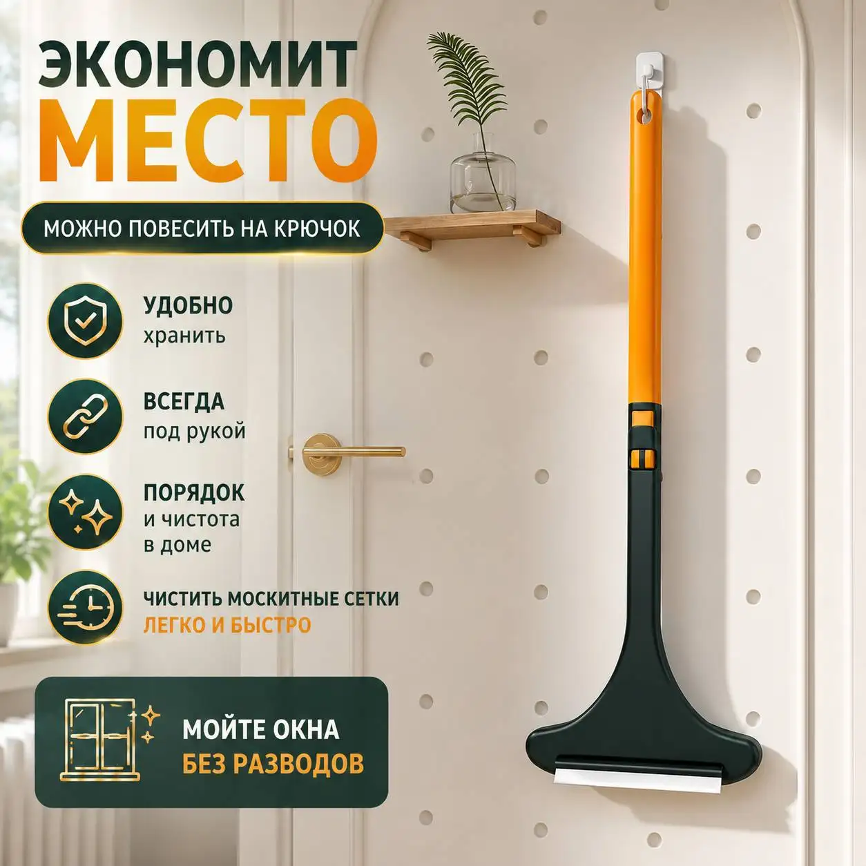 Экономит место