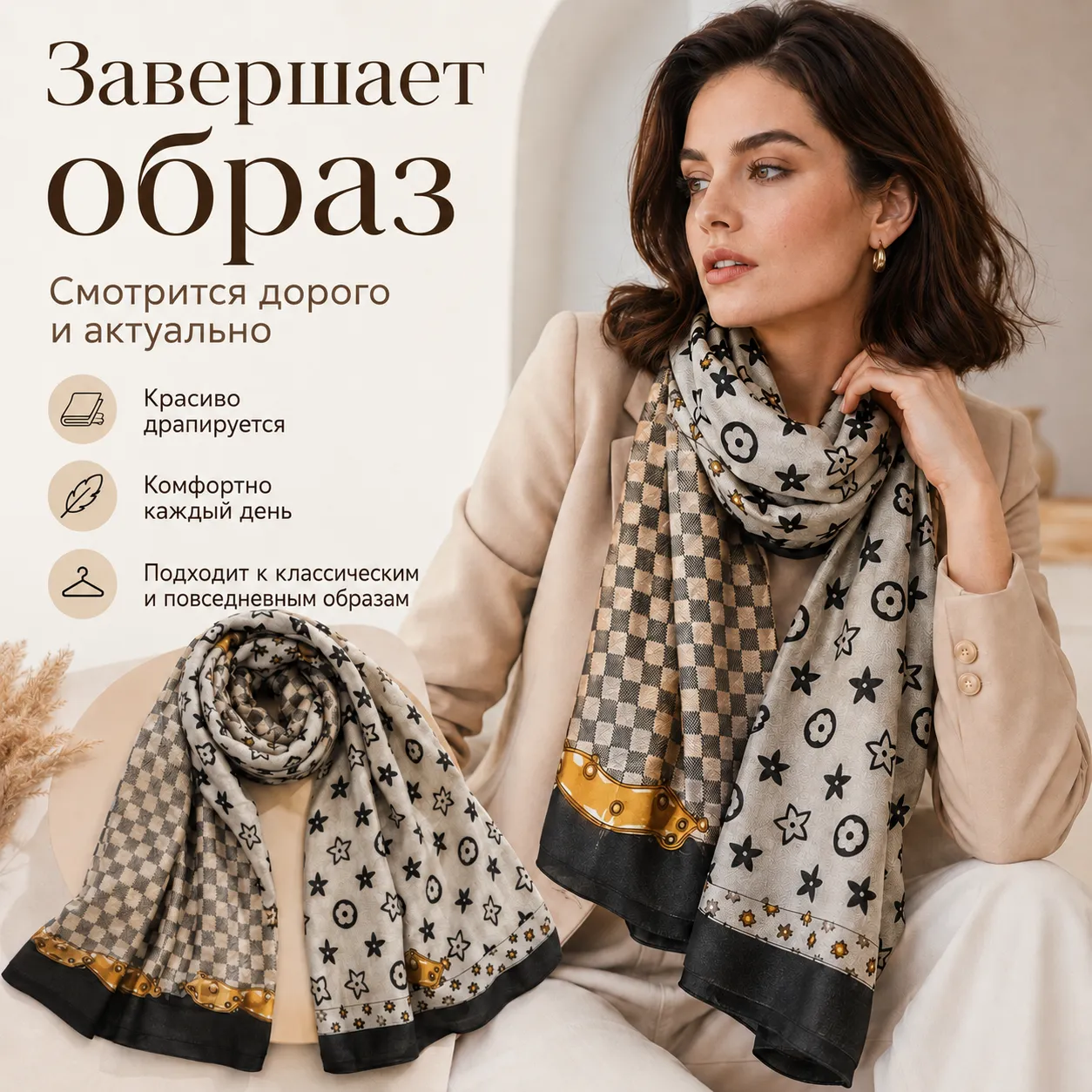 женский платок-шарф