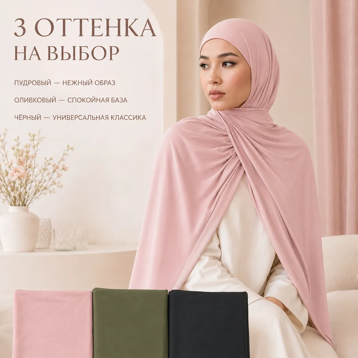 женский трикотажный платок