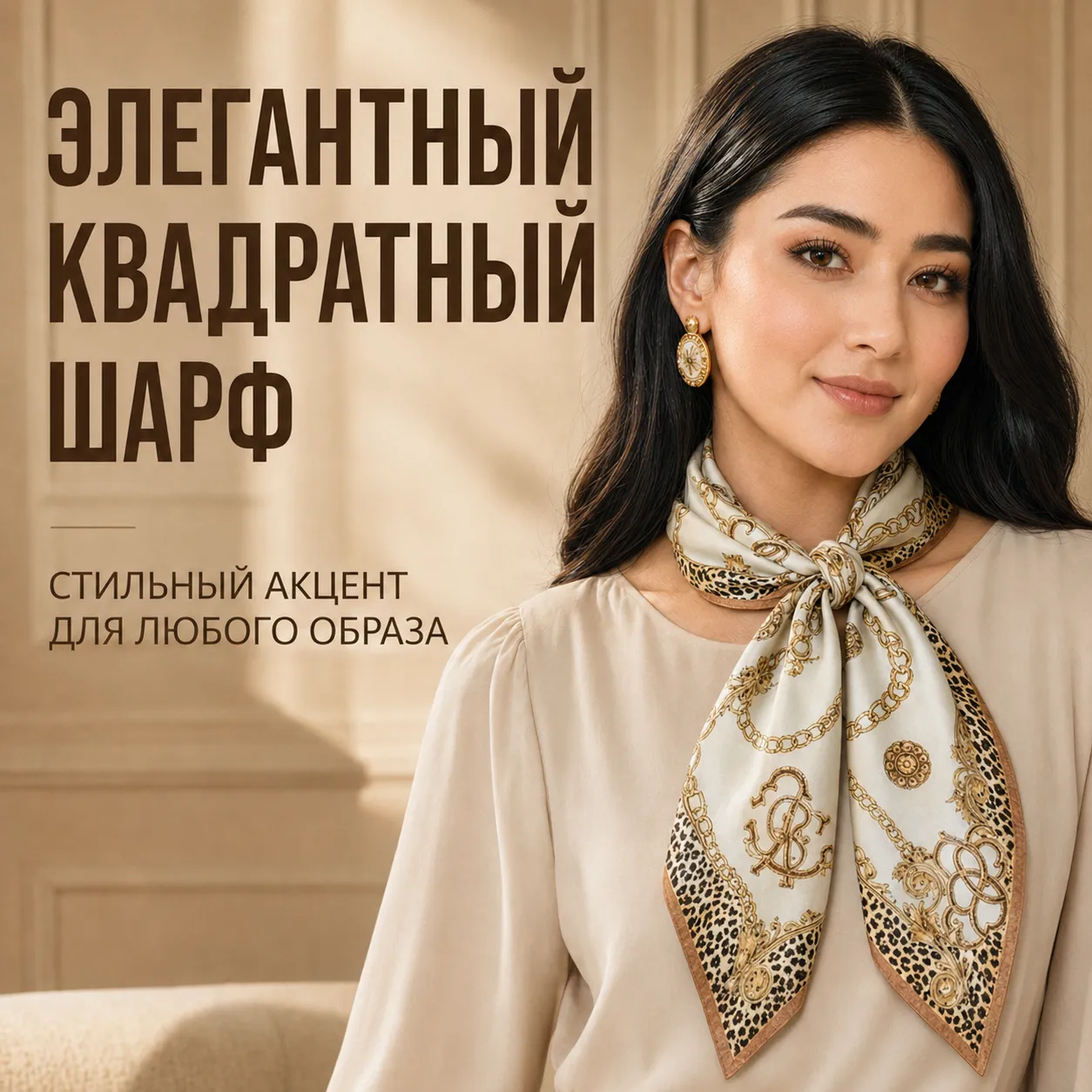 платок с принтом