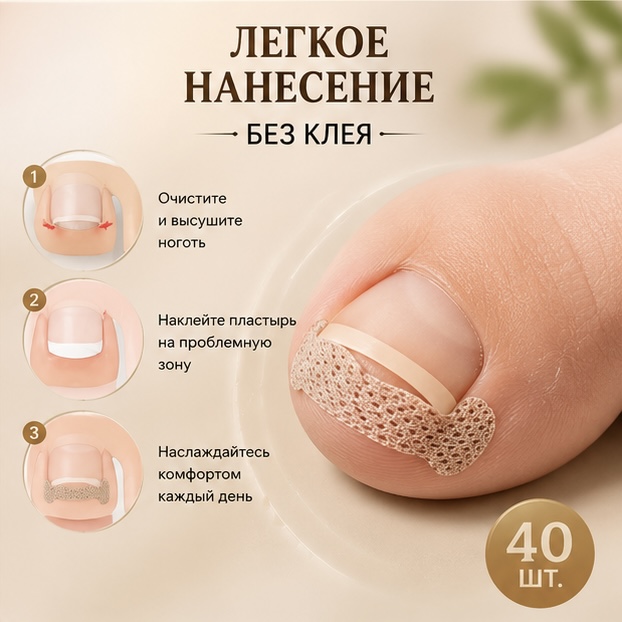 бинты против вросших ногтей 40шт.
