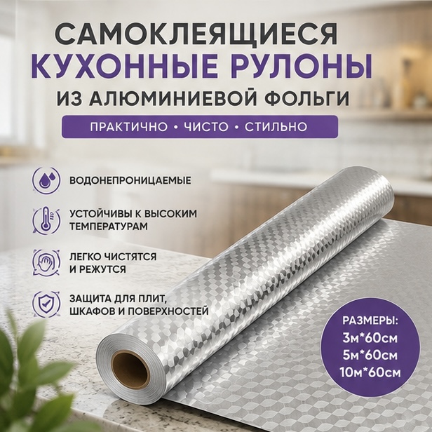 Самоклеящиеся кухонные рулоны