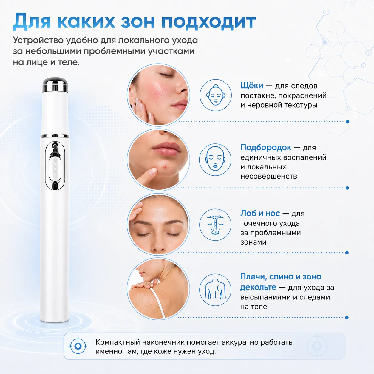 ручка с синим светом