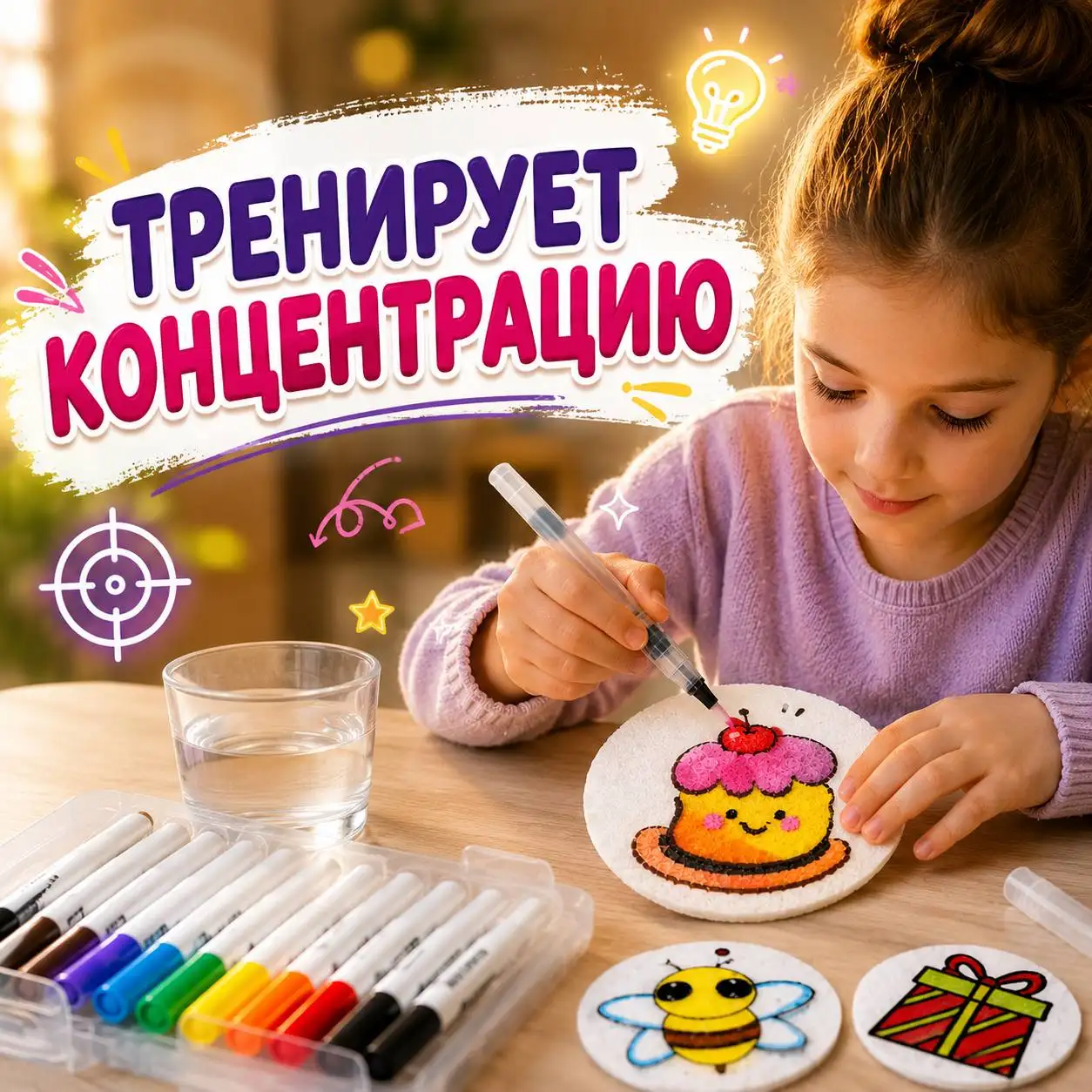Тренирует концентрацию