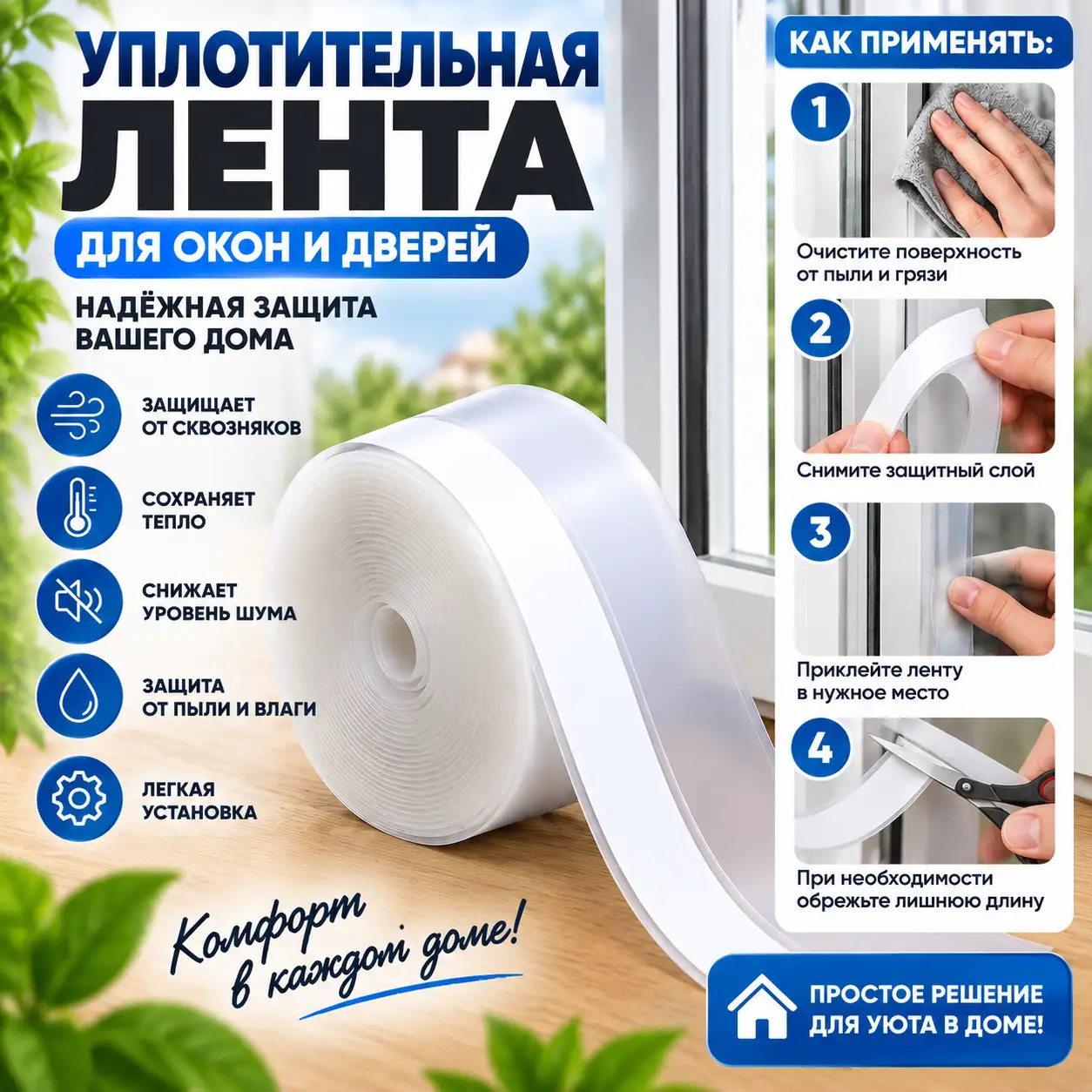 Защищает от сквозняков