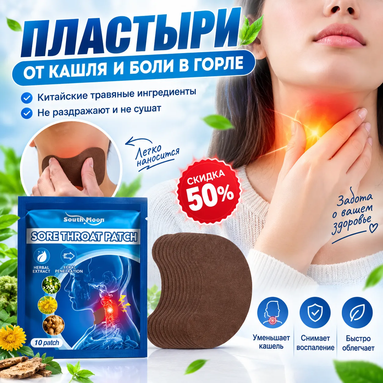 Пластыри для горла