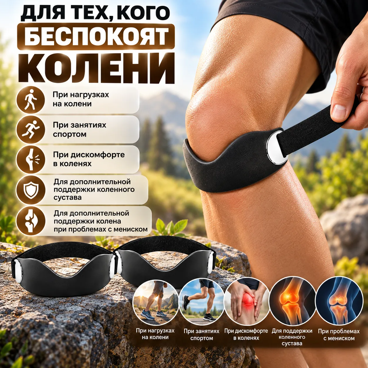 Фиксаторы колена 2 шт. эластичные наколенники для поддержки