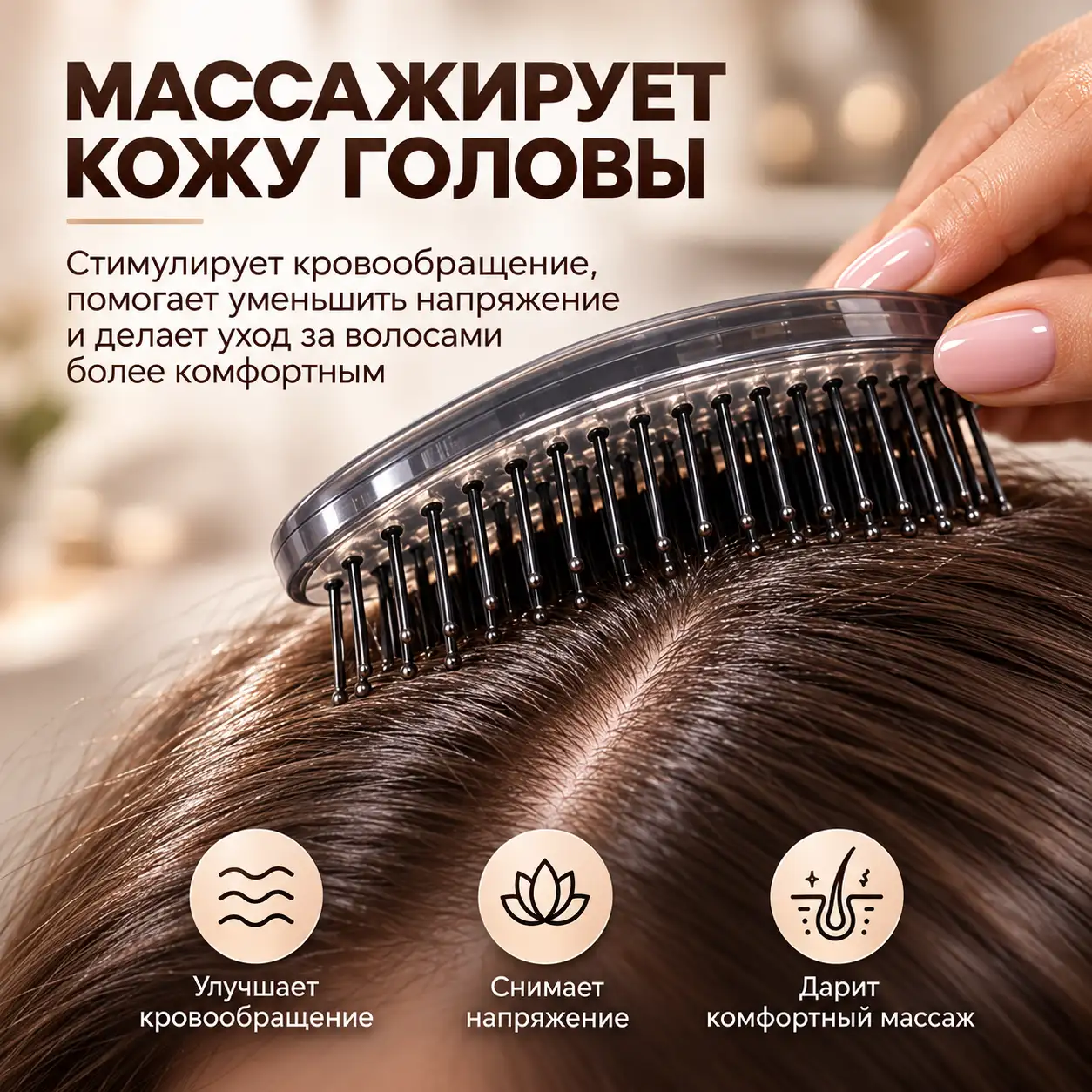 Приятный массаж во время ухода