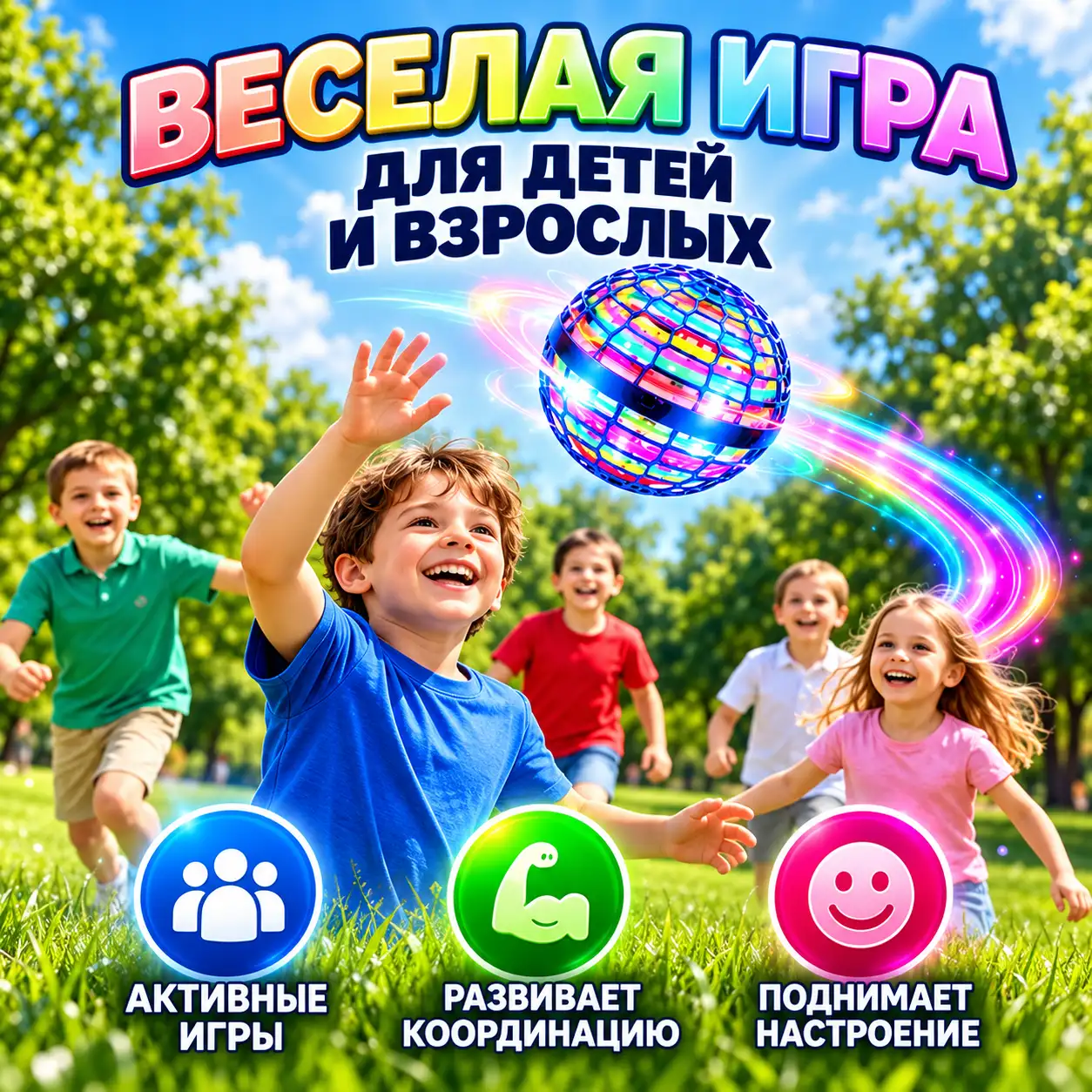 Волшебный летающий LED-шар