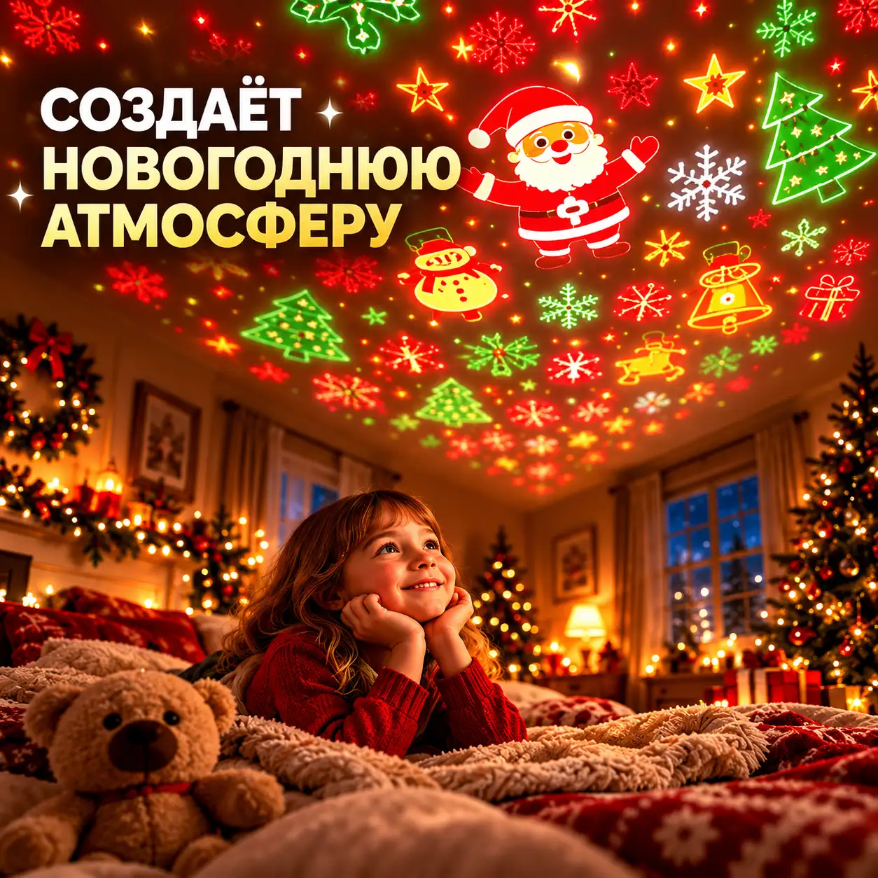 Новогодний USB-проектор «Волшебная ёлочка