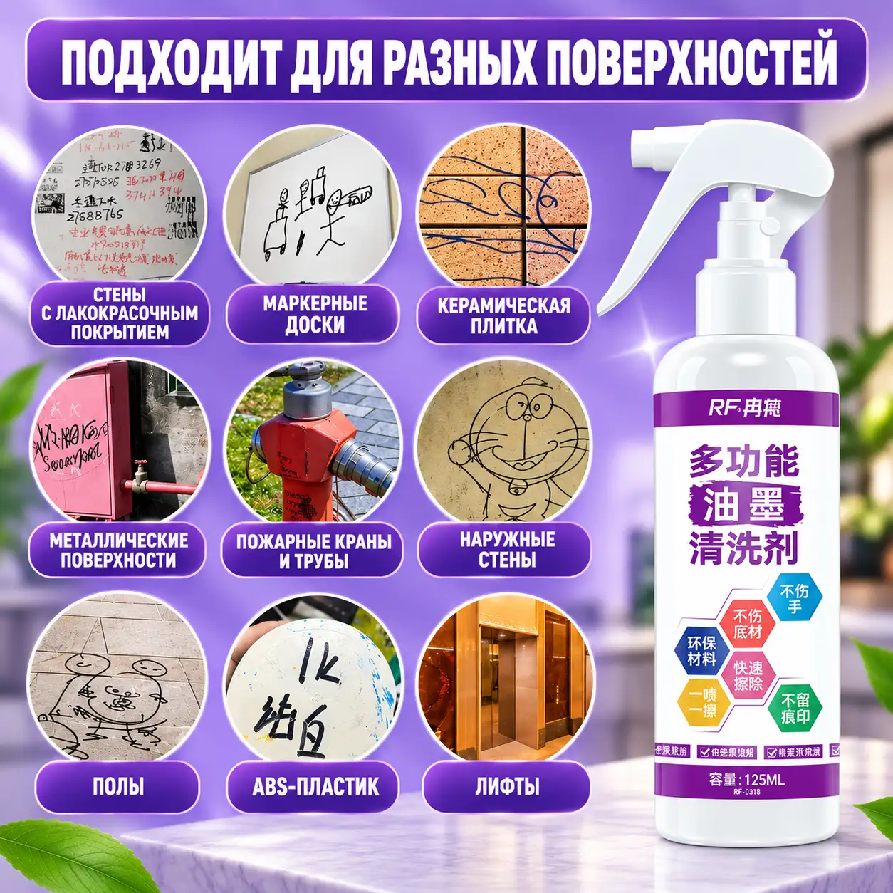 Подходит для различных поверхностей