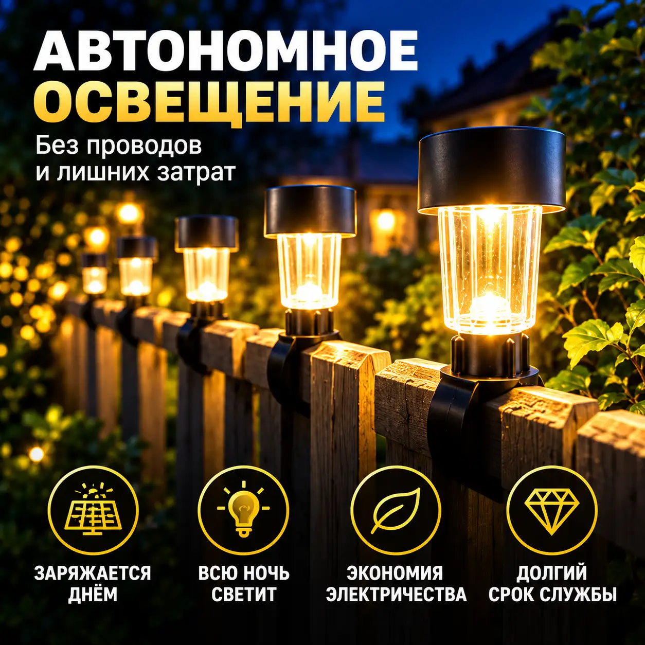 Автономная работа от солнечной энергии
